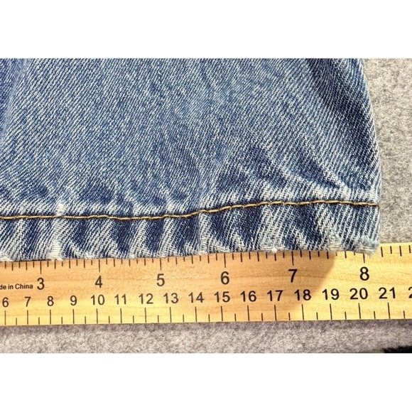 Levis 505 Regular Fit Straight Leg Blue Denim Jeans Mens 40x32 Medium Wash - Picture 8 of 12